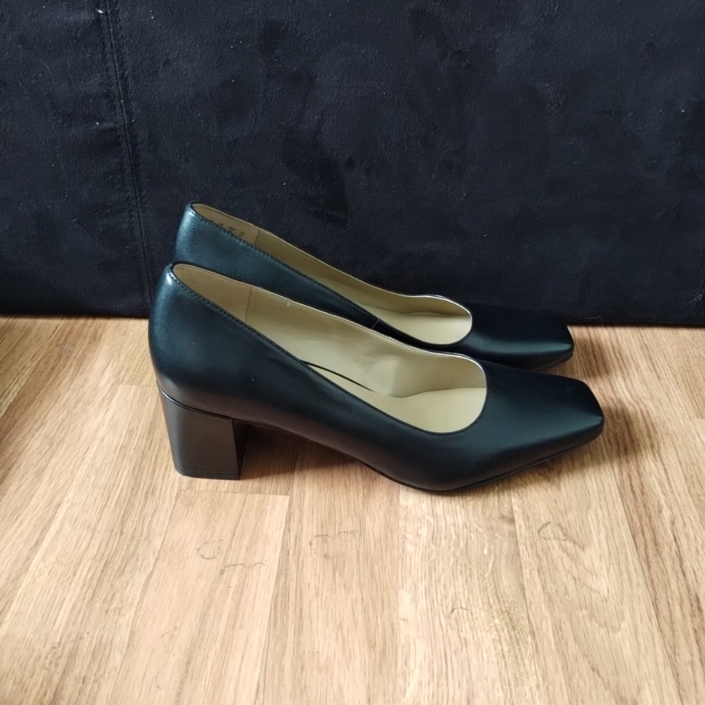Naturalizer Womens BLACK Warner Square Toe Pumps 10M EXCELLENT CONDITION